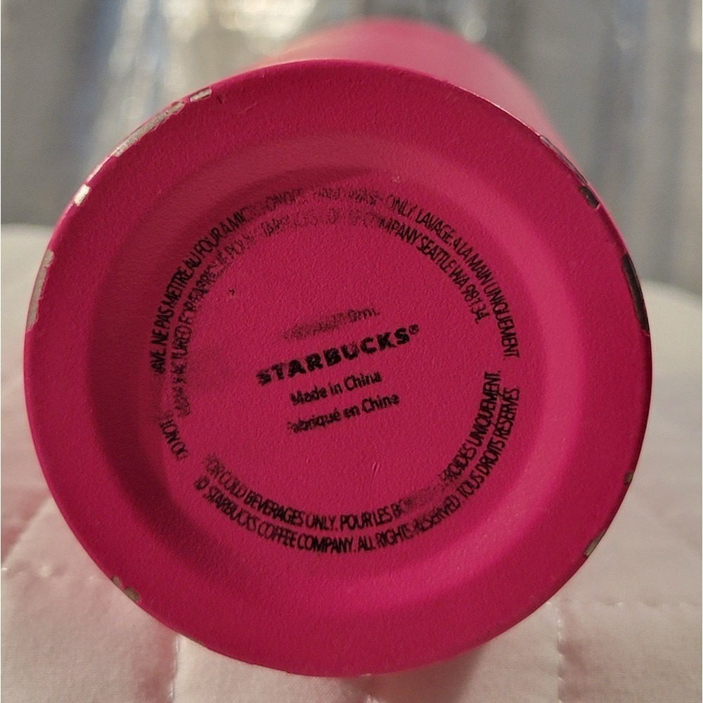 RARE Starbucks Hot Pink Matte Stainless Steel Tumbler Barbiecore Cute Flirty - Picture 8 of 11